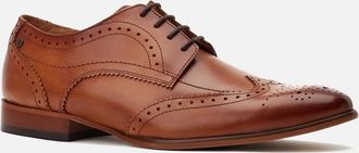 base Mens Base London Barbera Leather Mens Tan Standard Brogues Shoes - Brown - Size: 10