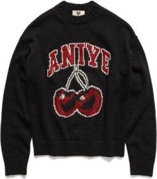 Aniye By Ronde hals gebreid - Dames - Ronde hals truien - Zwart - S - Wol - Truien & Vesten