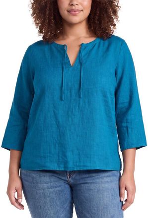 Eileen Fisher Round Neck Linen Top