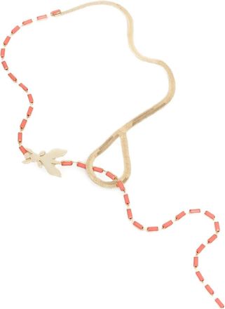 Patrizia Pepe Fly-pendant multi-chain necklace - women - Brass/Plastic - One Size - Gold