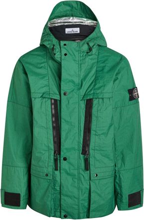 Stone Island Heat-reactive Hooded Nylon-ripstop Jacket - Green - XL