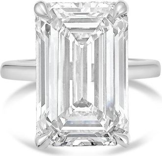 Diana M. Jewels 14kt white gold 3.00 ct lab grown emerald diamond solitaire ring