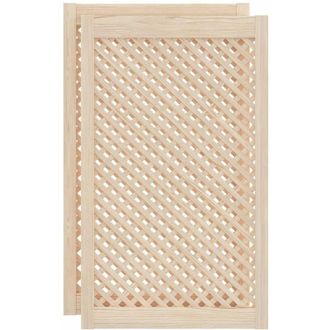 vidaXL Puertas De Armario Entramado 2 Uds Madera Pino 59,5x99 Cm Vidaxl