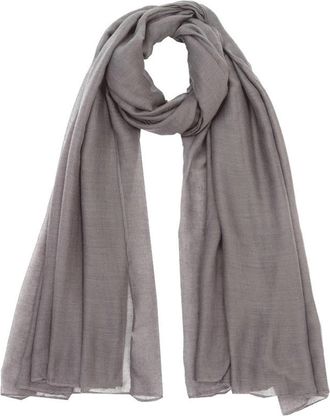 World of Shawls Ladies Large Plain Sarong Scarf Dress Wrap Cover Up Beachwear Swimwear (Silver)