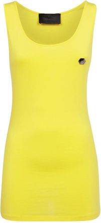 Philipp Plein Tank Top Basic One - Dames - Tops zonder mouwen - Geel - XS - Tops