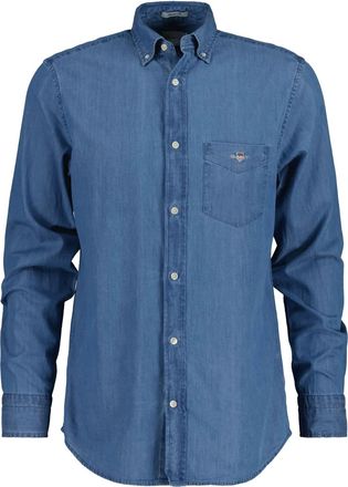 GANT Camicia denim con ricamo - Blu