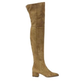 Generic Womens Classic Round Toe Over The Knee Boots Side Zipper Square Heel Long Boots Shoes