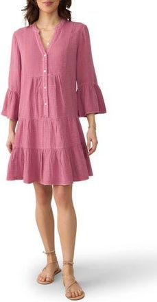 Faherty Kasey Dream Gauze Tiered Organic Cotton Minidress in Heather Rose at Nordstrom Rack, Size X-Small