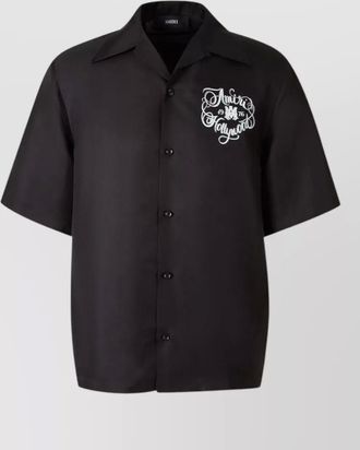 Amiri silk nylon graphic print short sleeve shirt