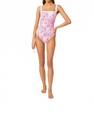 Lilly Pulitzer Keon One-Piece Swimsuit In Cherry Blossom Pink Lil Fleur De Lilly