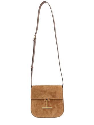 Tom Ford Womens Mini Tara Bag Brown Leather Shoulder