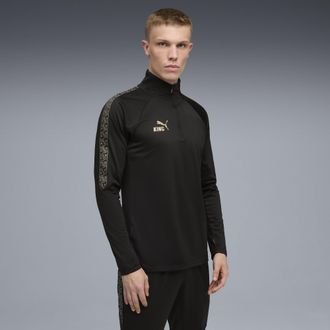 Puma Top da calcio con zip corta KINGtouch da uomo, Abbigliamento, Nero, XXL