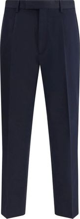 Ermenegildo Zegna Op Maat Gemaakte Katoen Wol Broek - Heren - Nette broeken - Blauw - L - Katoen - Broeken