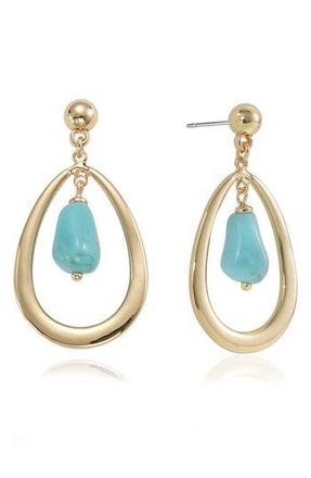 Ettika Stone Teardrop Earrings in Turquoise at Nordstrom Rack