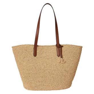 Ralph Lauren Tote Bags, female, Beige, Size: ONE SIZE Lainey Lg Tt-Tote-Large