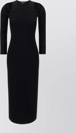 Dsquared2 ribbed cutout midi dress