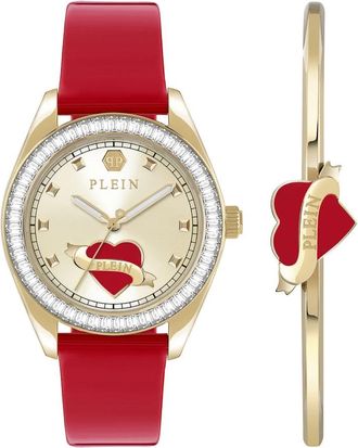 Philipp Plein Plein Valentine - Dames - Horloges - Geel - ONE Size - Leer - Accessoires