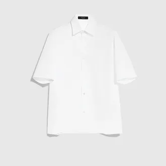 Gucci GG Cotton Poplin Shirt, Size 42, White, Ready-to-wear