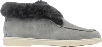 Santoni Schoenen, Dames, Grijs, 37 1/2 EU, Enkellaarsjes