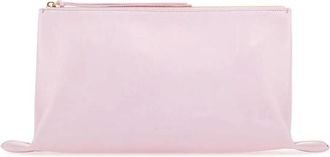 Jil Sander Pastel Pink Leather Medium Clutch