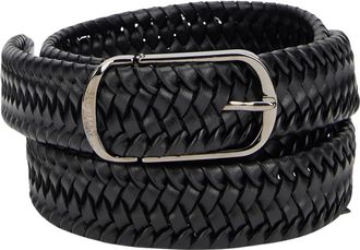 Slowear Gevlochten leren riem - Heren - Riemen - Zwart - 100 CM - Leer - Accessoires