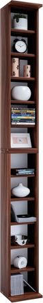 ebuy24 Ebuy24 - Estante De Madera Vcm De Pie Gabinete De Cd De Ahorro De Espacio Para 204 Cd O 72 Dvd Dimensiones: 180 X An. 21 X T. 20 Cm Estante De Dvd Ele