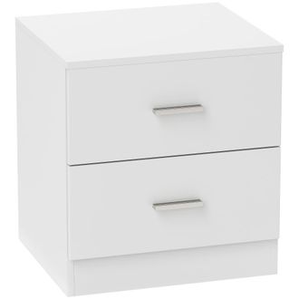HOMCOM Mesita de noche 45x39.5x49 cm blanco