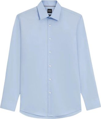 HUGO BOSS H-Hank Kent Overhemd - Heren - Zakelijke Overhemden - Wit - 3XS - Katoen - Overhemden