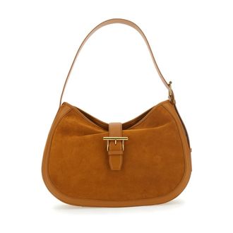 Alexander McQueen Alexander McQueen, Shoulder Bags, female, Brown, Size: ONE SIZE Brown Suede Leather Shoulder Bag