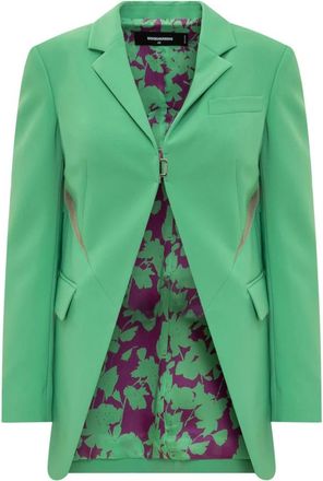 Dsquared2 Modern Cut-Out Blazer - Dames - Blazers - Groen - L - Polyester - Jassen