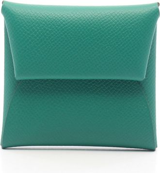 Herm&egrave;s Green Yellow Epsom Leather Leather Coin Purse/Coin Case (Pre-Owned)