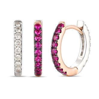 Le Vian Ladies Passion Ruby Earrings set in 14K Two Tone Gold