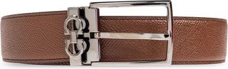 Ferragamo Omkeerbare en verstelbare Gancini riem - Heren - Riemen - Bruin - 115 CM - Leer - Accessoires
