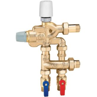 Caleffi Gruppo compatto per controllo temperatura e disinfezione termica, senza comando elettrotermico. Caleffi 600501 3/4M