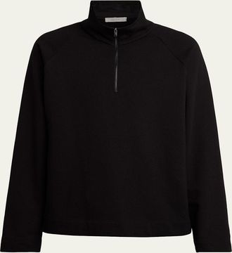 The Row Mens Gallagher Cotton and Cashmere Funnel-Neck Sweater