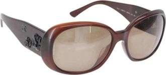 Chanel Pre-owned Plastic Zonnebril - Dames - Vintage Accessoires - Bruin - ONE Size - Vintage