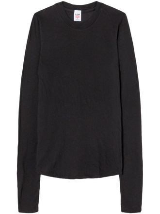 Re/Done Hanes doorzichtig T-shirt - Zwart