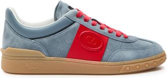 Valentino Garavani Upvillage Panelled Suede Sneakers - Grey - 44 (IT44 / UK10)