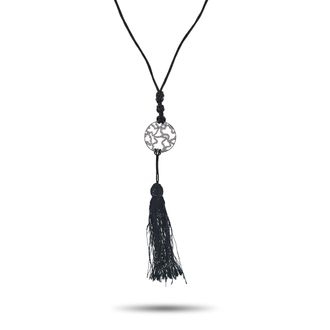 Tous 18K White Gold 0.25ct Diamond Openwork Tassel Necklace TO10-070926