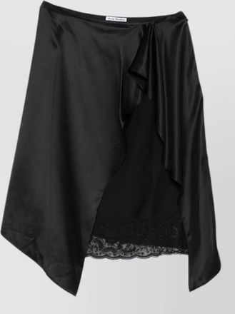 Acne Studios satin draped asymmetric midi skirt