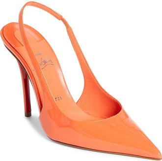 Christian Louboutin Miss Z Pointed Toe Slingback Pump in Caruzo/Caruzo at Nordstrom, Size 8.5Us
