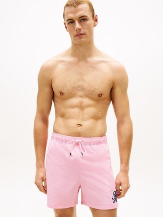 Tommy Hilfiger Mens Script Monogram 5 Swim Trunk - Pink - XXL