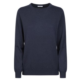 Brunello Cucinelli Brunello Cucinelli, Cashmere Knitwear, female, Blue, Size: L Cashmere Sweater