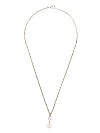 Chanel 2000s embellished CC necklace - women - Rhinestone/Silver Plated - One Size