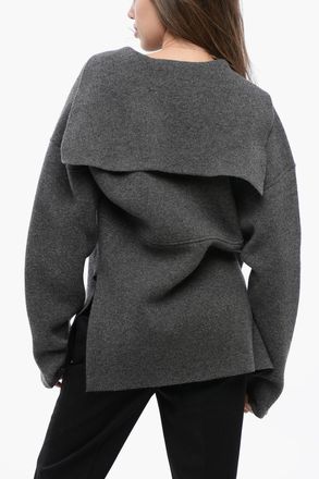 Jil Sander Maglia Over a Spalla Scesa con Scollo Sailor Jil Sander