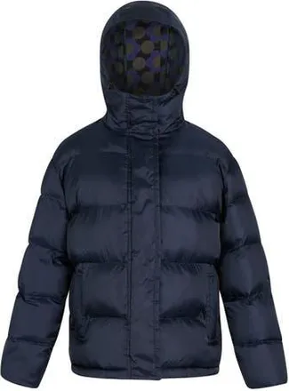 Regatta Orla Kiely Flowers Quilted Oversized Jacket in Navy at Nordstrom, Size 14