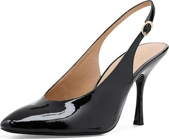 Stuart Weitzman Madison Slingback 85 Womens Shoes Black : 10.5 M, Leather