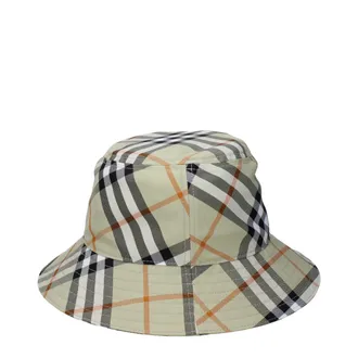 Burberry BU9487707504905BT Check-Pattern Fabric Bucket Hat - Beige