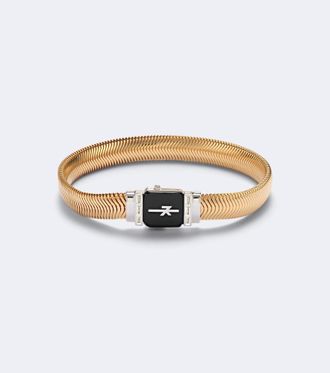 Nikos Koulis Bracciale rigido Feelings in oro 18kt e smalto nero
