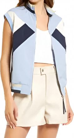 Amylynn Ellie Sleeveless Gilet In Blue Multi